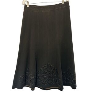 CAbi A-Line Skirt with Embroidery